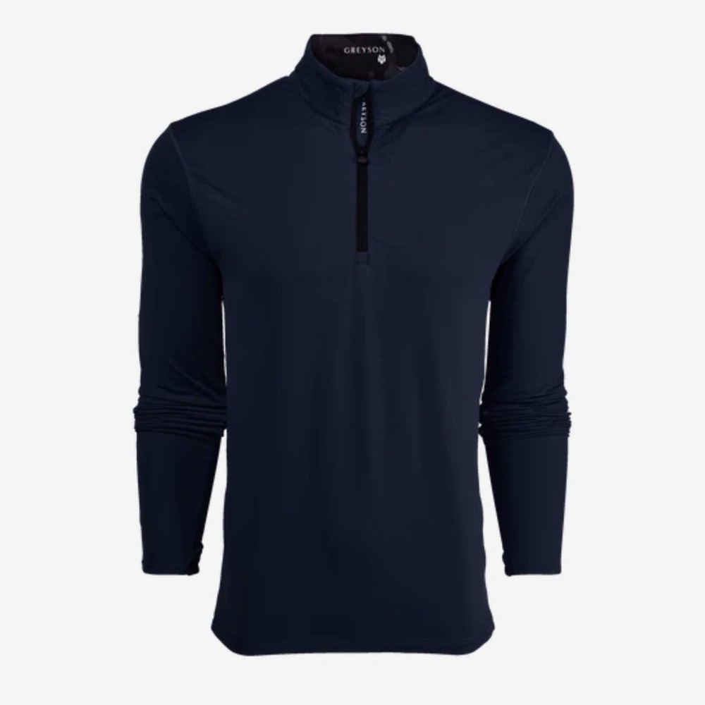 Greyson Maltese Blue Tate Mock Neck Quarter-Zip - Picture 2 of 8